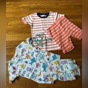 Kids Pajamas Set - Striped and Sea Life Patterns
